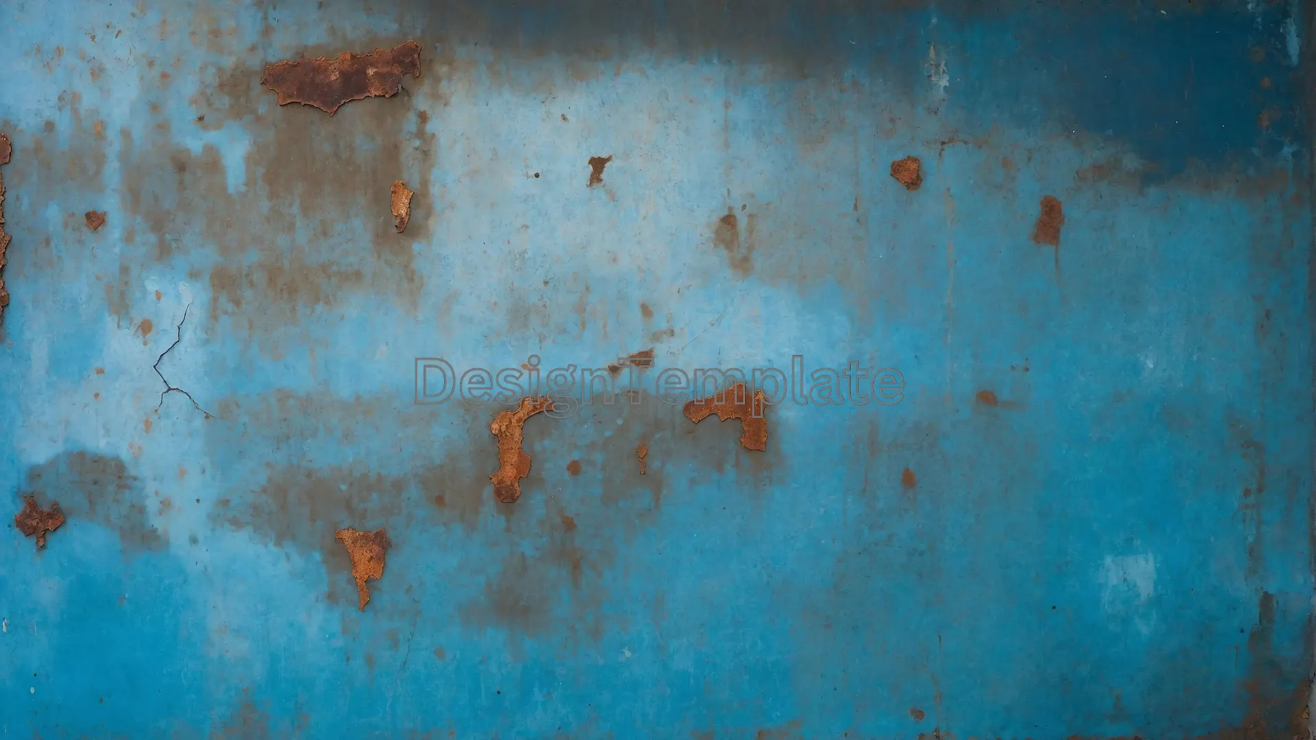 Rust Streaks on Blue Vintage Metal Image image